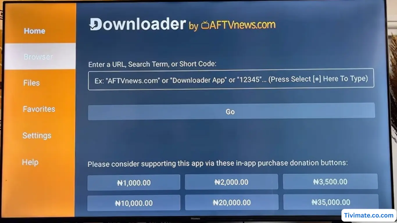 Downloader is ready on Android TV