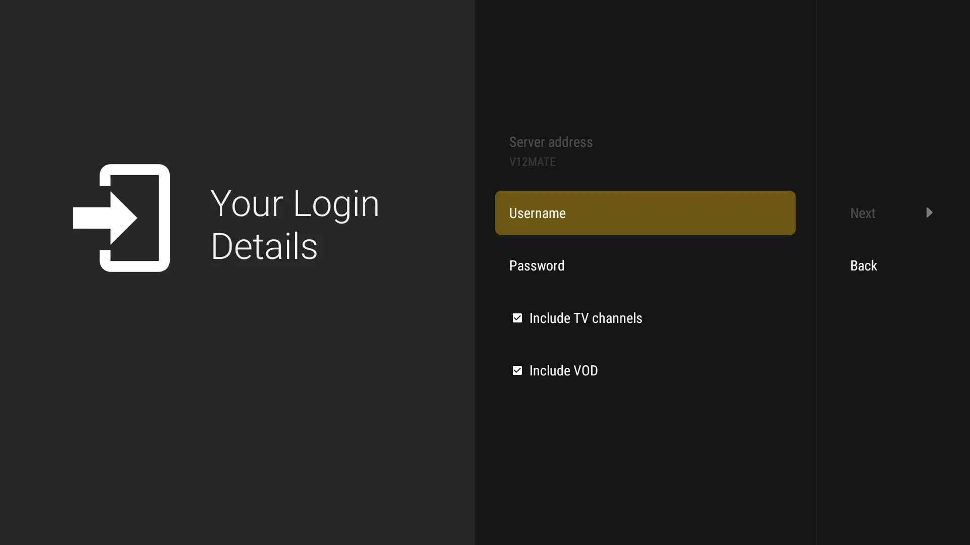 Enter your TVFlexLine credentials