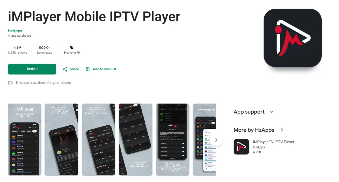 iMPlayer on Google Play Store