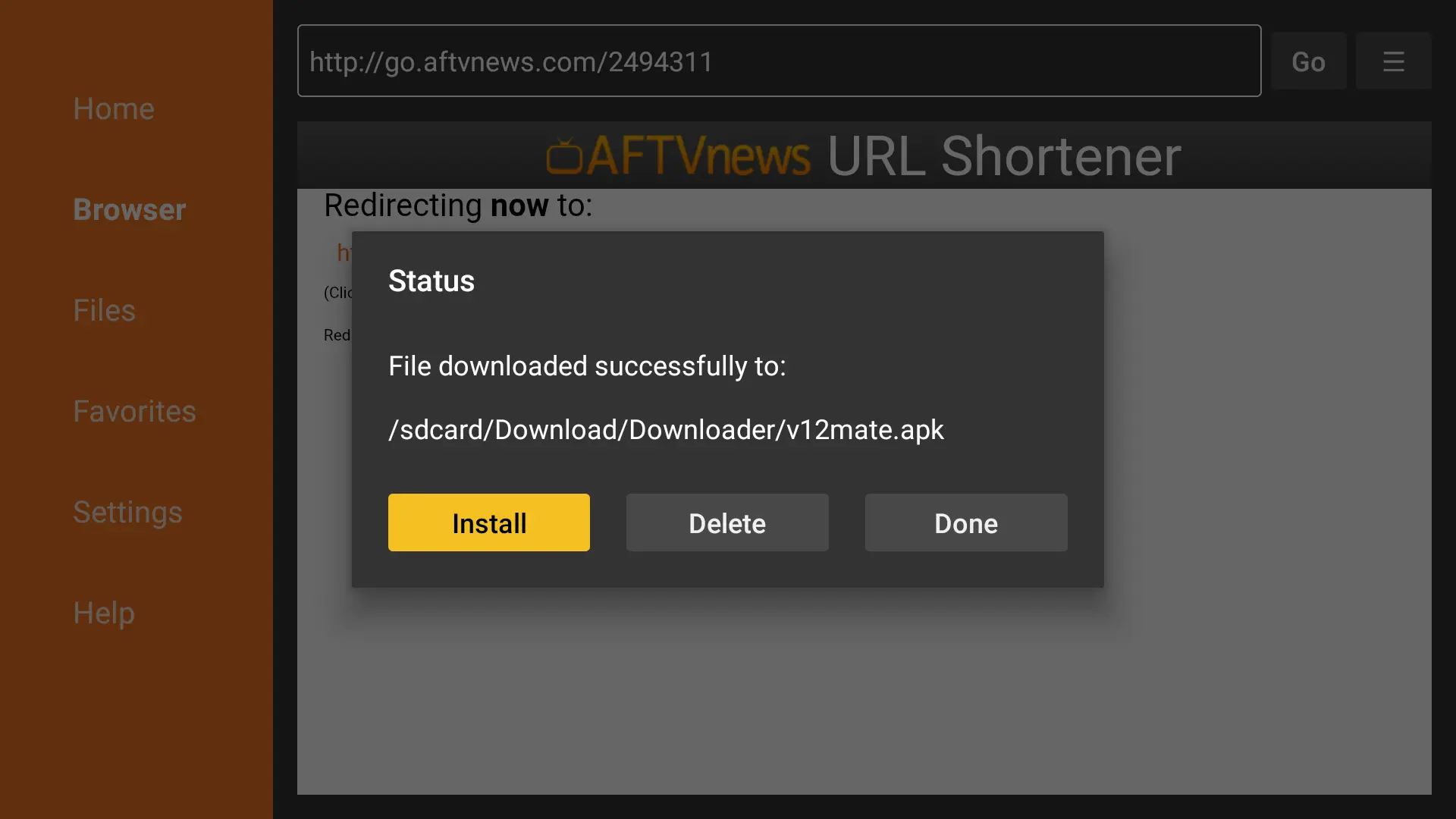 Click Install button