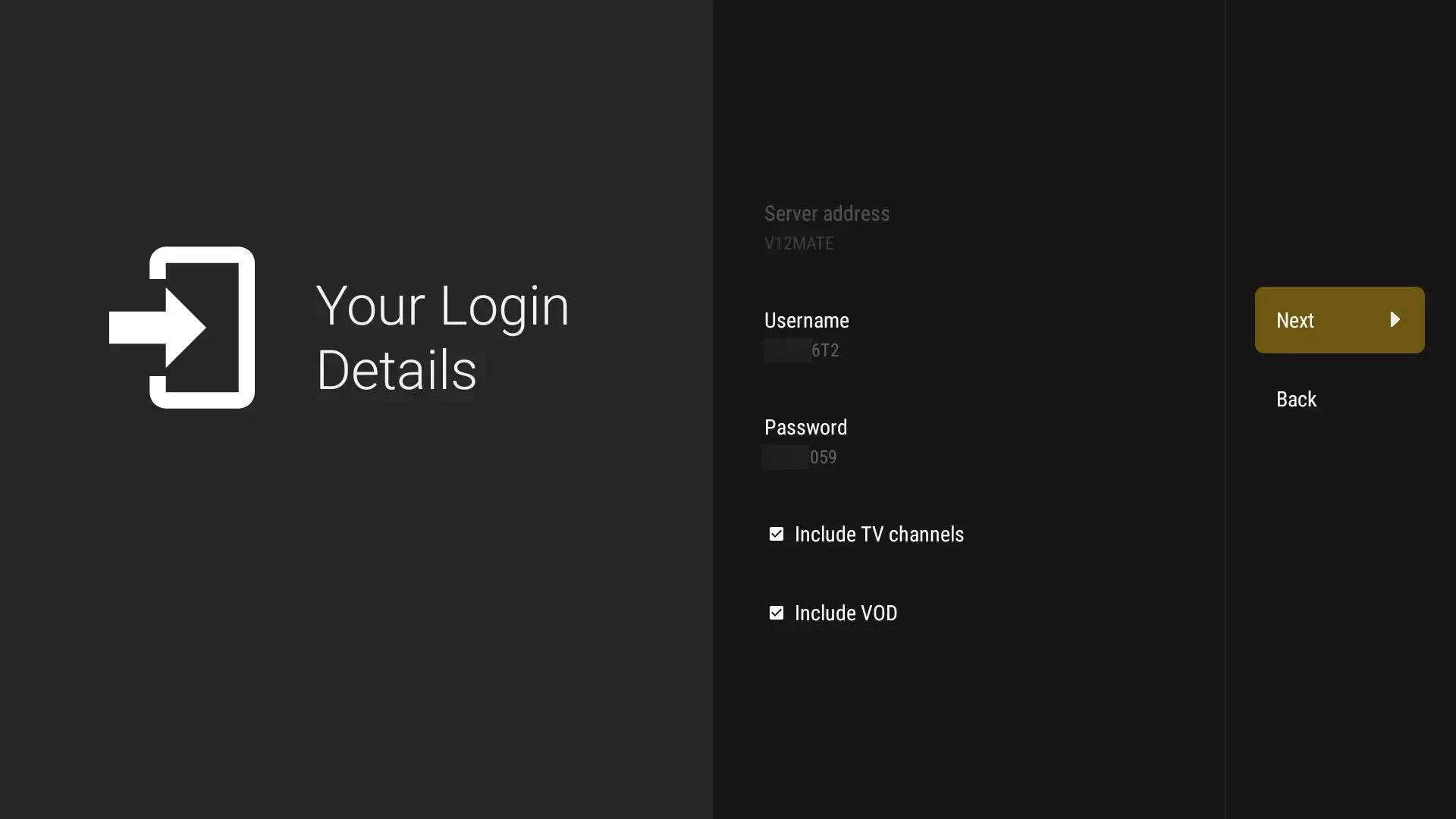 Select VOD and TV Channels